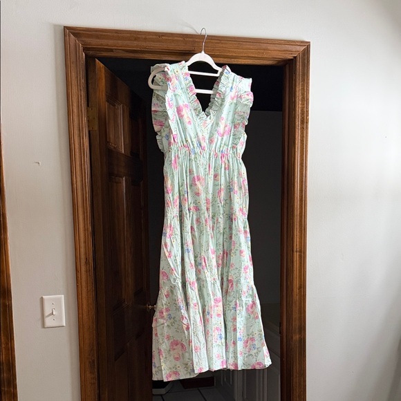 &merci Floral Ruffle Midi Dress - Picture 3 of 4